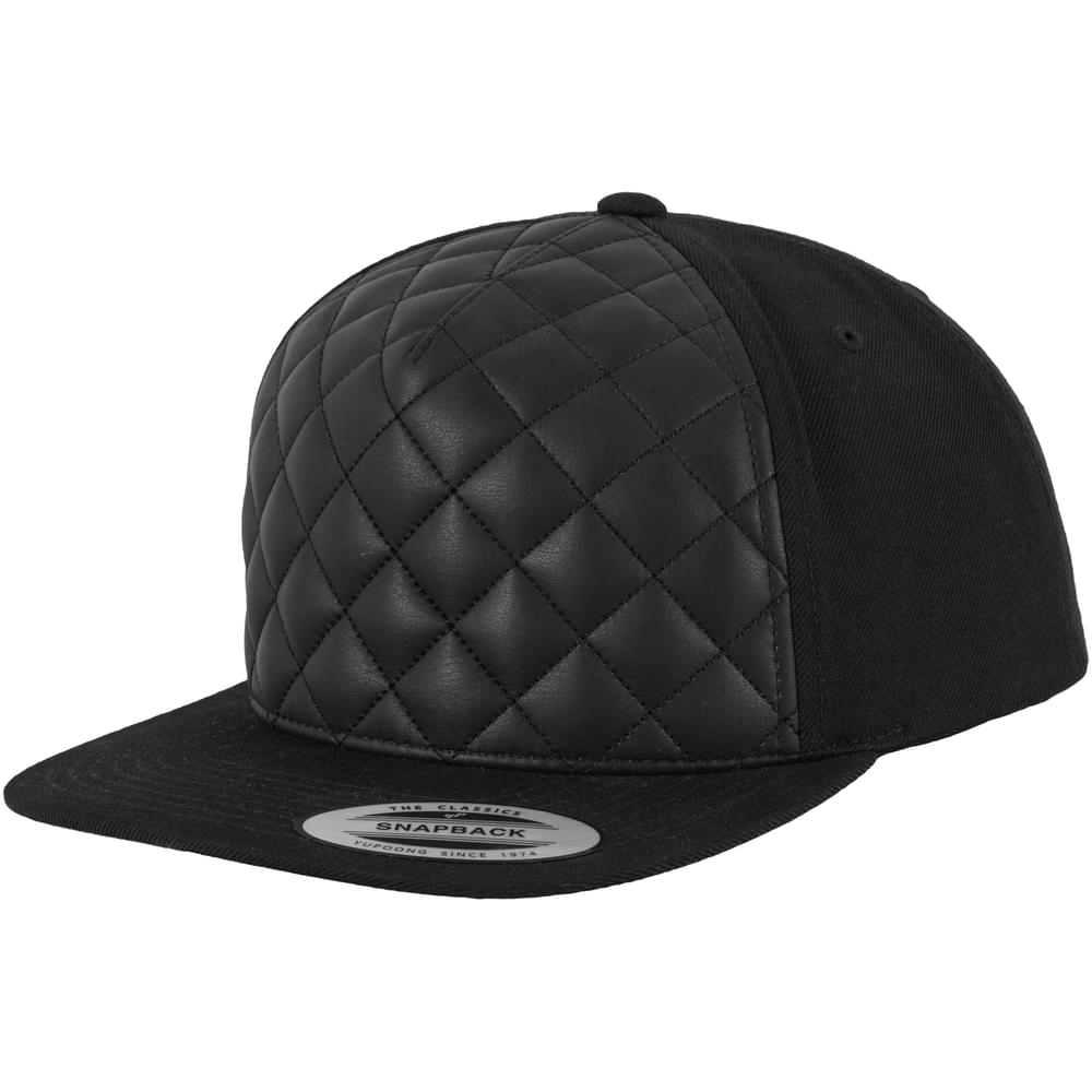 6089Q Diamond Snapback Black