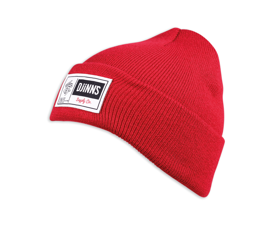 Djinns Beanie "BigLabel" Rot