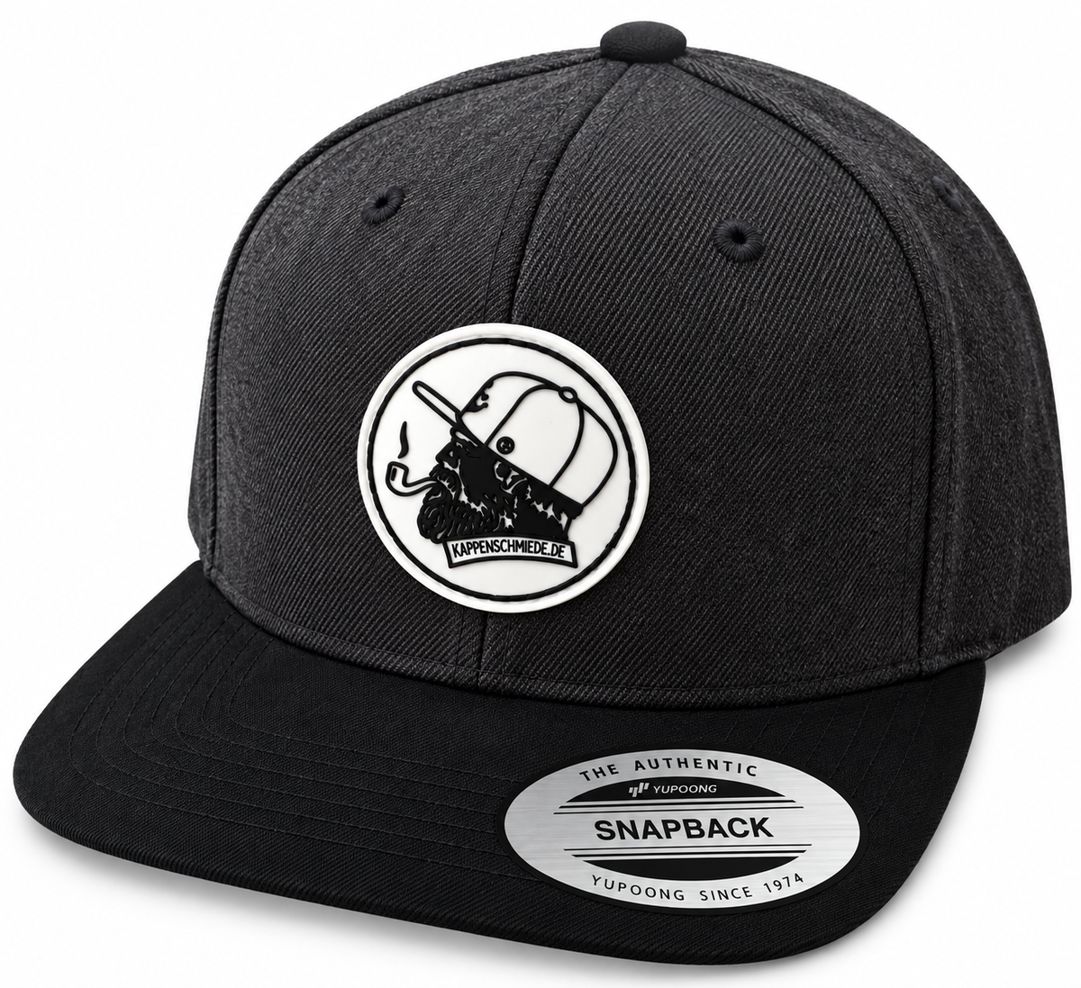 Schmiede Sailor PVC Snapback Charcoal Black