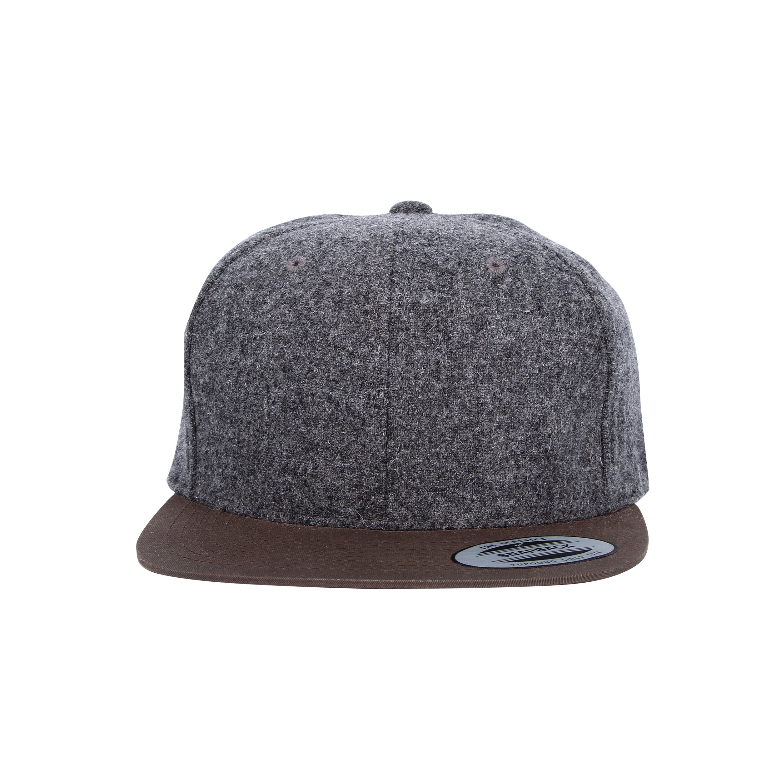 6089M Snapback Wolle Grau